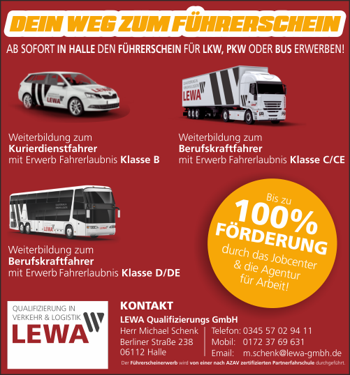 Lewa GmbH. bei uns können Sie den PKW-, LKW,- Busführerschein erwerben. Dein Weg zum Führerschein